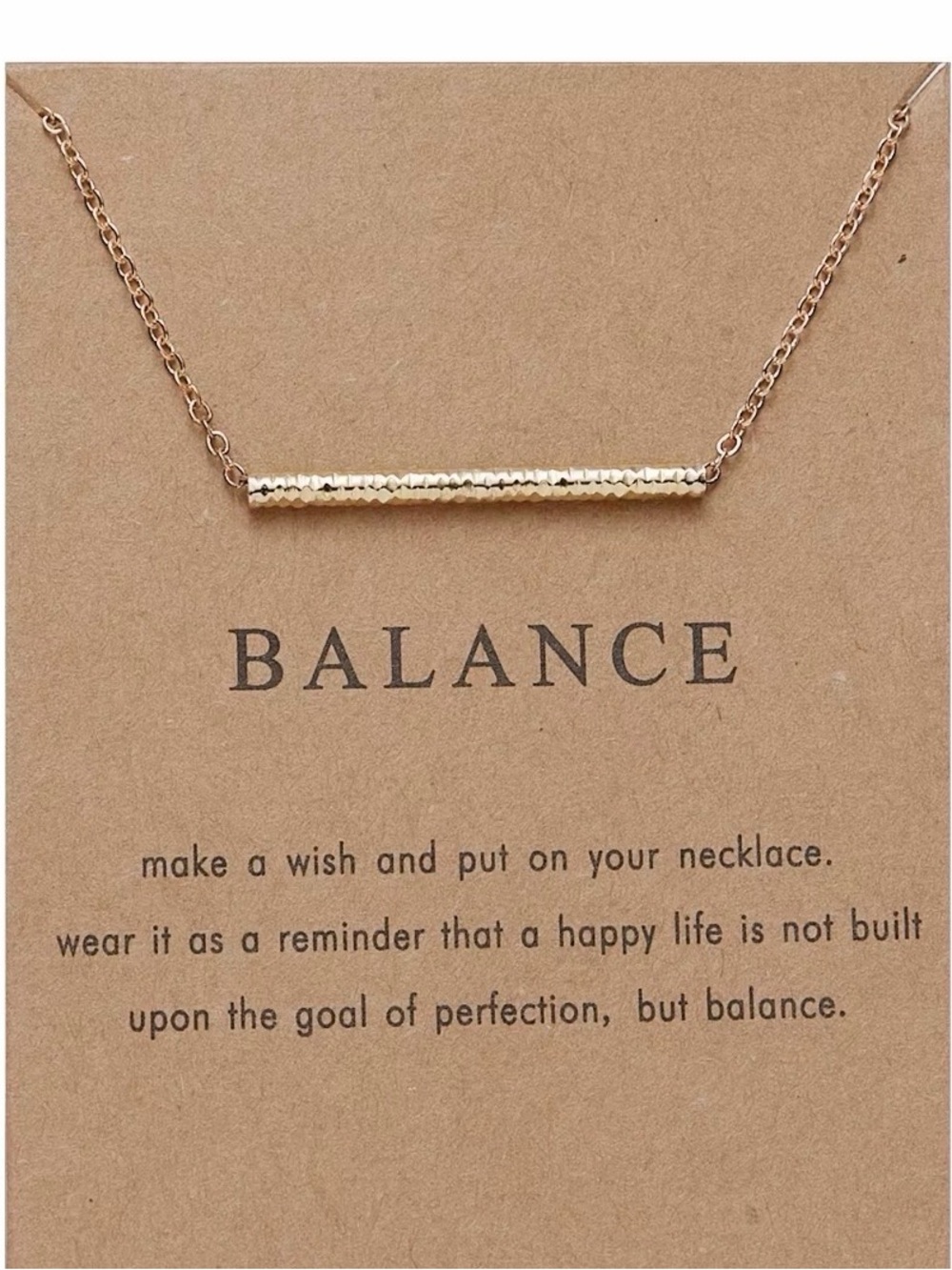 Balance Bar Necklace in Gold - Inspirational Women’s Jewelry